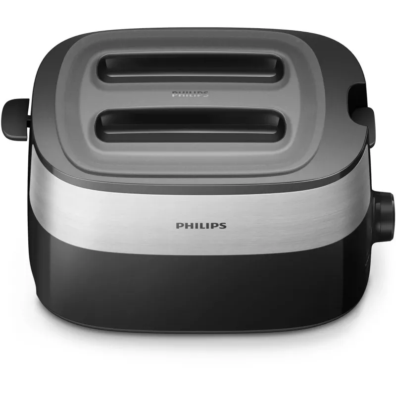 Philips Daily Collection HD2517/90 broodrooster, 2 sleuven, 830 W, zwart/zilver