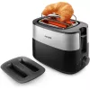 Philips Daily Collection HD2517/90 broodrooster, 2 sleuven, 830 W, zwart/zilver