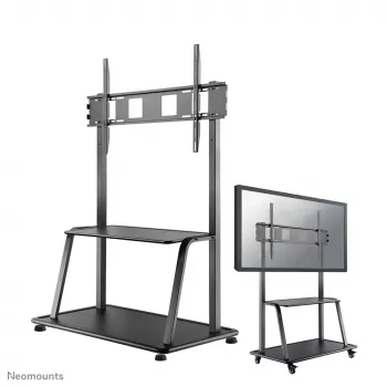 Neomounts NS-M4000Zwart TV-rolwagen 60–105 inch, zwart, vaste vloerstandaard, staal, 150 kg, 152,4 cm (60 inch), 2,67 m (105 inch)