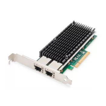 DIGITUS Ethernet-serveradapter – 10 Gbit/s dual-port PCIe X8, Intel X540 BT2