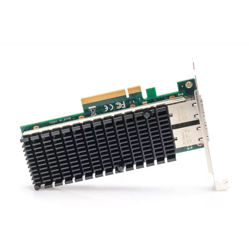 DIGITUS Ethernet-serveradapter – 10 Gbit/s dual-port PCIe X8, Intel X540 BT2