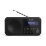 Sharp DR-P420(BK) Tokyo Draagbare digitale radio, Draagbaar, Digitaal, DAB, DAB+, FM, Auto-scan, Auto-tuning, 2 W, AAC