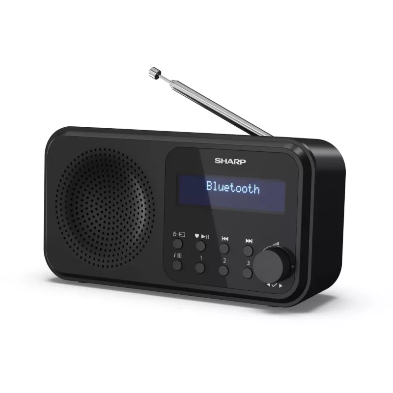 Sharp DR-P420(BK) Tokyo Draagbare digitale radio, Draagbaar, Digitaal, DAB, DAB+, FM, Auto-scan, Auto-tuning, 2 W, AAC