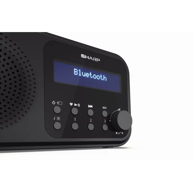 Sharp DR-P420(BK) Tokyo Draagbare digitale radio, Draagbaar, Digitaal, DAB, DAB+, FM, Auto-scan, Auto-tuning, 2 W, AAC