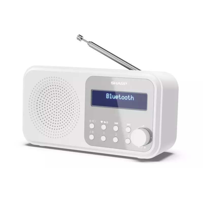 Sharp DR-P420(WH) Tokyo Draagbare digitale radio, Draagbaar, Digitaal, DAB, DAB+, FM, Auto-scan, Auto-tuning, 2 W, AAC