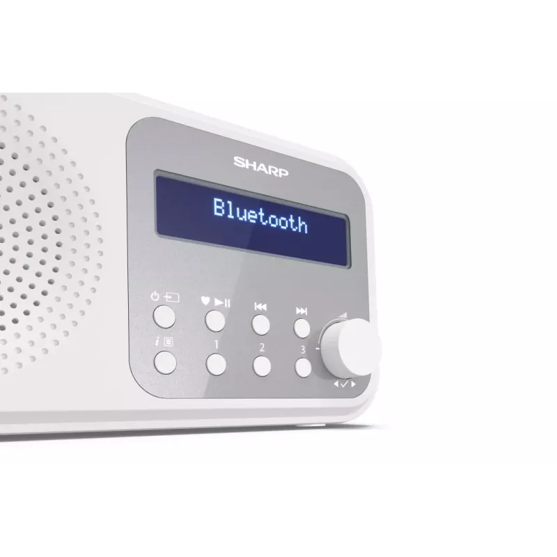 Sharp DR-P420(WH) Tokyo Draagbare digitale radio, Draagbaar, Digitaal, DAB, DAB+, FM, Auto-scan, Auto-tuning, 2 W, AAC
