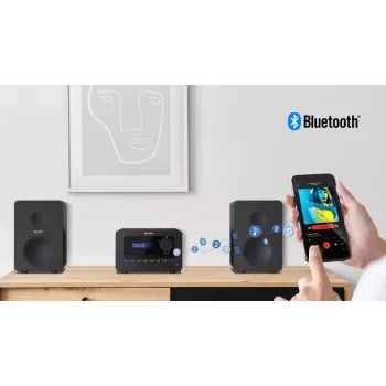 Sharp TOKYO DAB+ HI-FI Micro Systeem Home-audio-microsysteem 40 W Zwart
