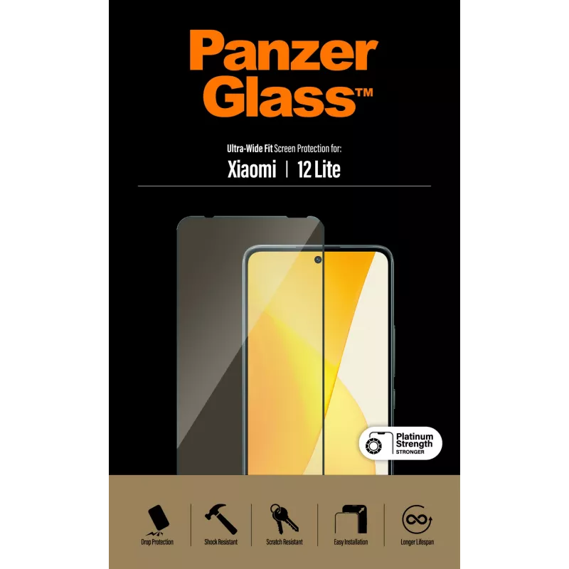 Beeldschermbescherming PanzerGlass Xiaomi 12 Lite Ultra-Wide Fit, kras- en stootvast