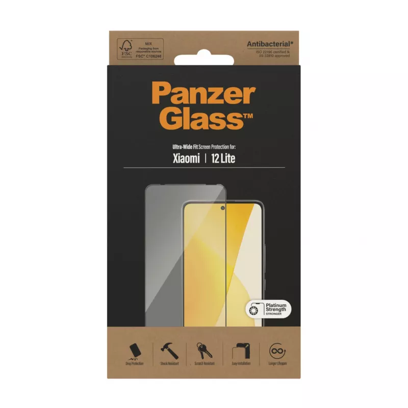 Beeldschermbescherming PanzerGlass Xiaomi 12 Lite Ultra-Wide Fit, kras- en stootvast