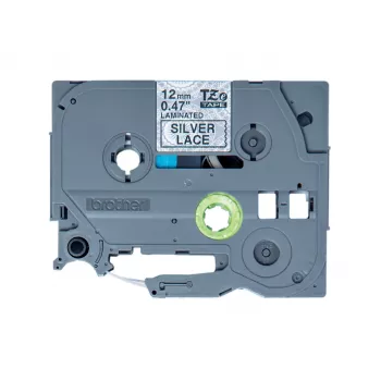 Brother TZE-MPSL31 labelband, zwart op zilver