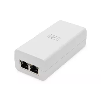 DIGITUS Gigabit Ethernet PoE+ injector 802.3at, 30 W, kleine behuizing, wit