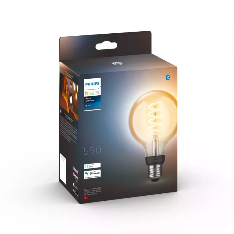 Slimme lamp Philips G93 Globe E27 — LED 7 W, Bluetooth & Zigbee, 95×150 mm