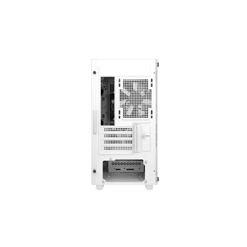PC-behuizing DeepCool CC360 WH ARGB mini tower wit — Micro-ATX/Mini-ITX, gehard glas, 2x 3,5 inch + 3x 2,5 inch, 2x 120 mm frontventilator