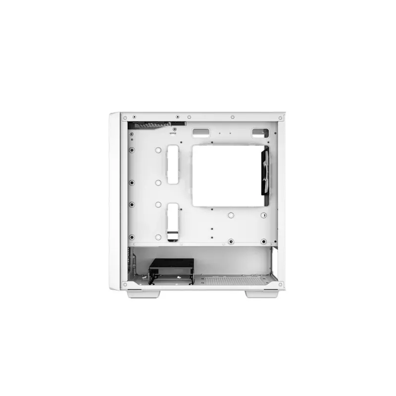 PC-behuizing DeepCool CC360 WH ARGB mini tower wit — Micro-ATX/Mini-ITX, gehard glas, 2x 3,5 inch + 3x 2,5 inch, 2x 120 mm frontventilator