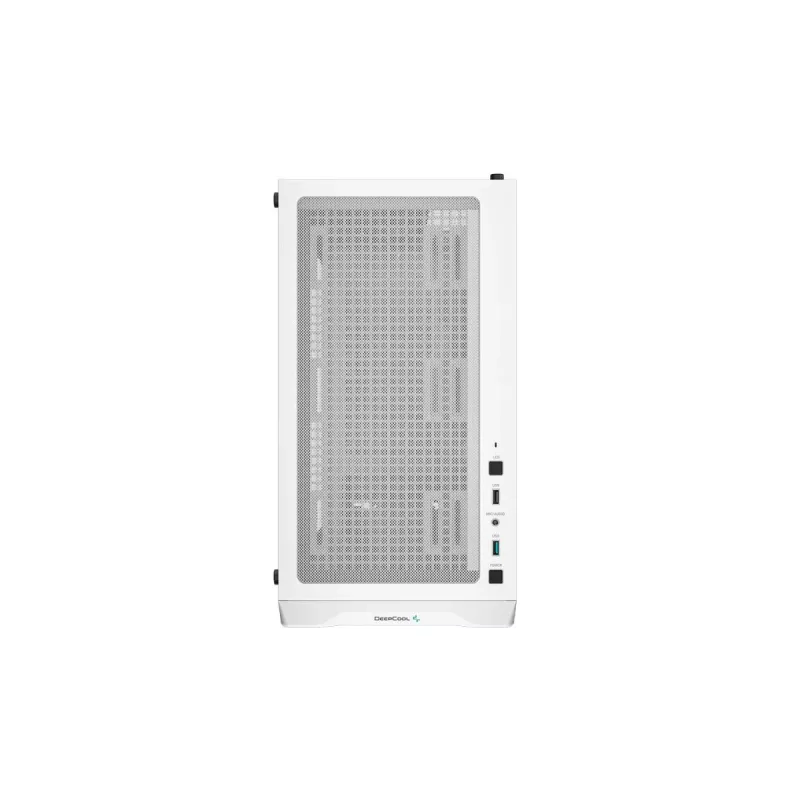 PC-behuizing DeepCool CC360 WH ARGB mini tower wit — Micro-ATX/Mini-ITX, gehard glas, 2x 3,5 inch + 3x 2,5 inch, 2x 120 mm frontventilator