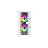 PC-behuizing DeepCool CC360 WH ARGB mini tower wit — Micro-ATX/Mini-ITX, gehard glas, 2x 3,5 inch + 3x 2,5 inch, 2x 120 mm frontventilator