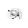 PC-behuizing DeepCool CC360 WH ARGB mini tower wit — Micro-ATX/Mini-ITX, gehard glas, 2x 3,5 inch + 3x 2,5 inch, 2x 120 mm frontventilator