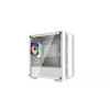 PC-behuizing DeepCool CC360 WH ARGB mini tower wit — Micro-ATX/Mini-ITX, gehard glas, 2x 3,5 inch + 3x 2,5 inch, 2x 120 mm frontventilator