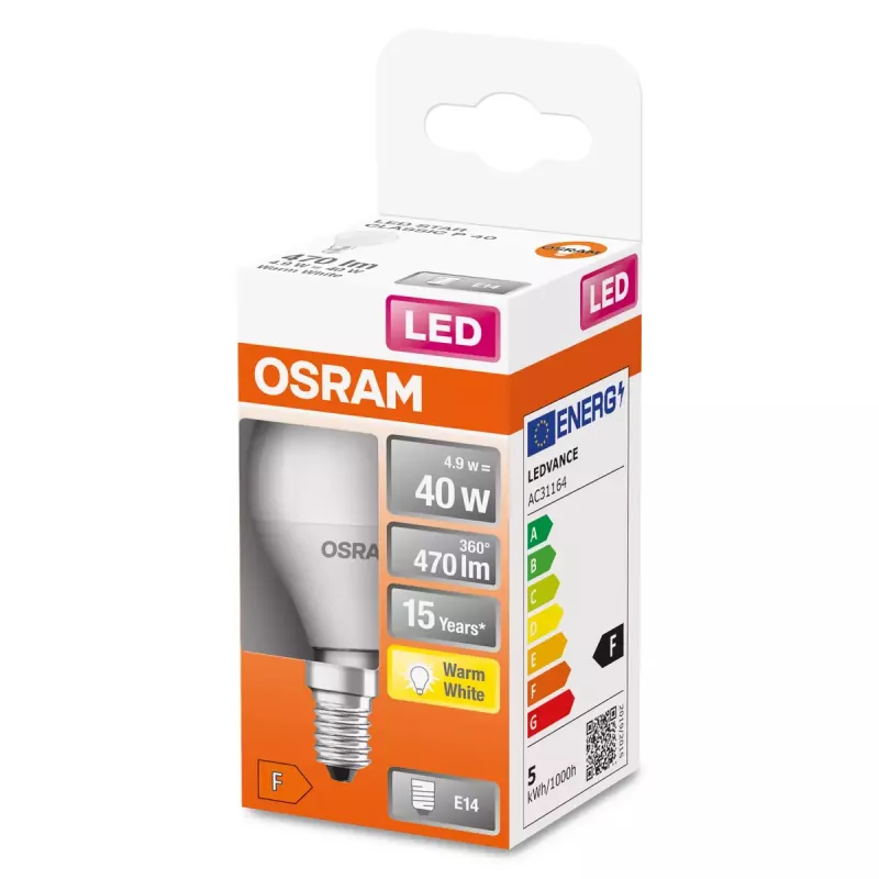 Osram STAR LED-lamp 5W E14 warmwit 2700K 470lm 15000h