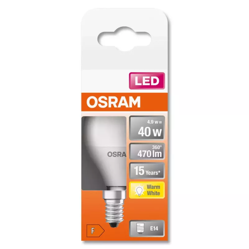 Osram STAR LED-lamp 5W E14 warmwit 2700K 470lm 15000h