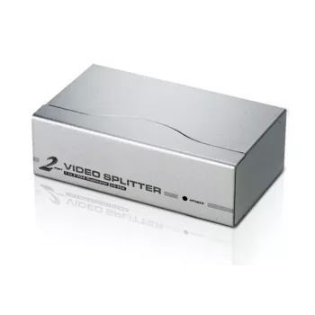 ATEN 2-poorts VGA videosplitter (350 MHz), VGA, 2x VGA, 1920 x 1440 pixel, zilver, metaal, 30 m