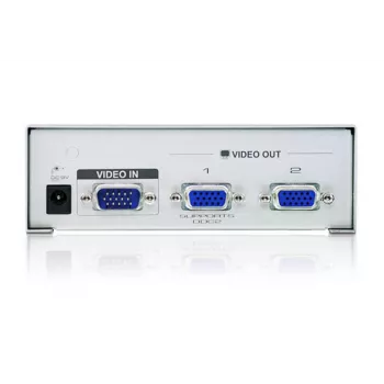 ATEN 2-poorts VGA videosplitter (350 MHz), VGA, 2x VGA, 1920 x 1440 pixel, zilver, metaal, 30 m