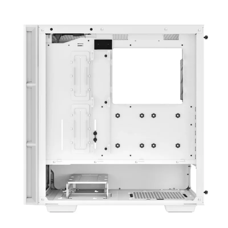 DeepCool CH560 Digital WH Mid-Tower pc-behuizing, E-ATX/ATX, gehard glas, 3x 140 mm ARGB-ventilatoren, digitaal statusscherm, USB-C, wit