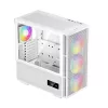 DeepCool CH560 Digital WH Mid-Tower pc-behuizing, E-ATX/ATX, gehard glas, 3x 140 mm ARGB-ventilatoren, digitaal statusscherm, USB-C, wit