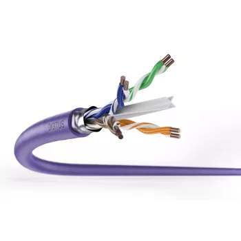 DIGITUS installatiekabel - CAT6 - F/UTP - AWG 23/1 - 100m - paars