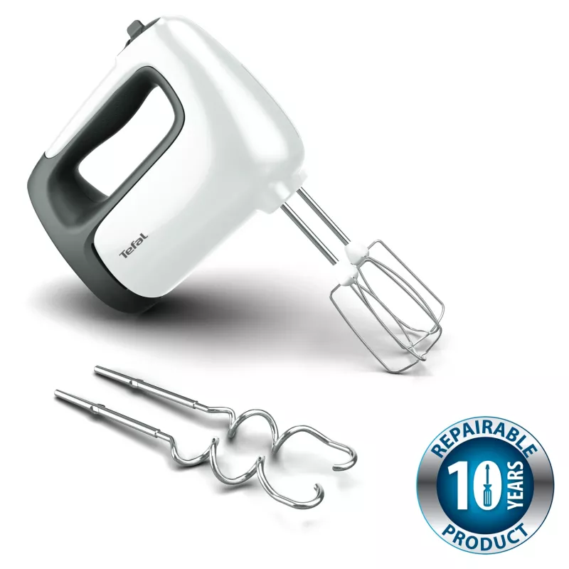 Handmixer Tefal Prep'Mix HT4621 — 500 W, 5 snelheden, metalen garde, wit