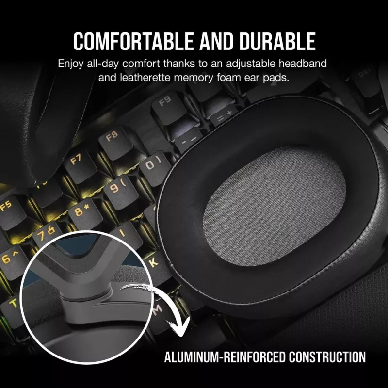 CORSAIR gamingheadset HS65 - Wireless - Carbon
