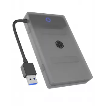 ICY BOX IB-AC603b-U3 HDD/SSD-behuizing antraciet, zwart 2,5 inch