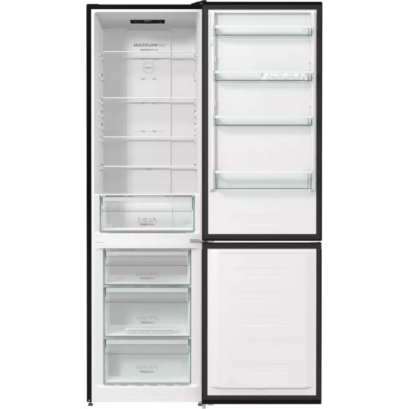 Gorenje NRK6202EBXL4 Koel-vriescombinatie Vrijstaand 331 L Zwart