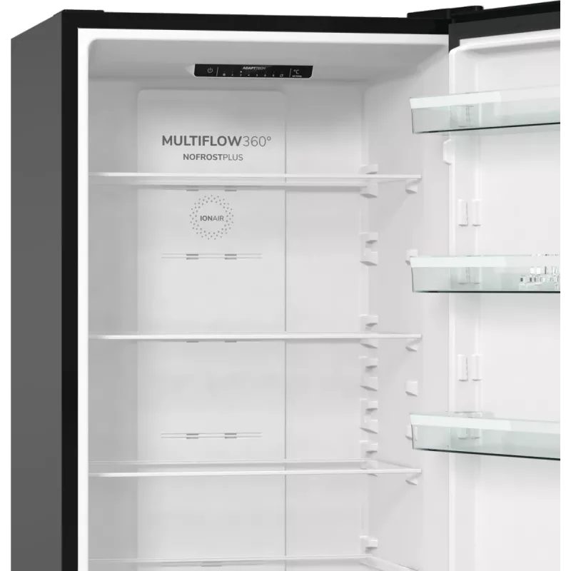 Gorenje NRK6202EBXL4 Koel-vriescombinatie Vrijstaand 331 L Zwart