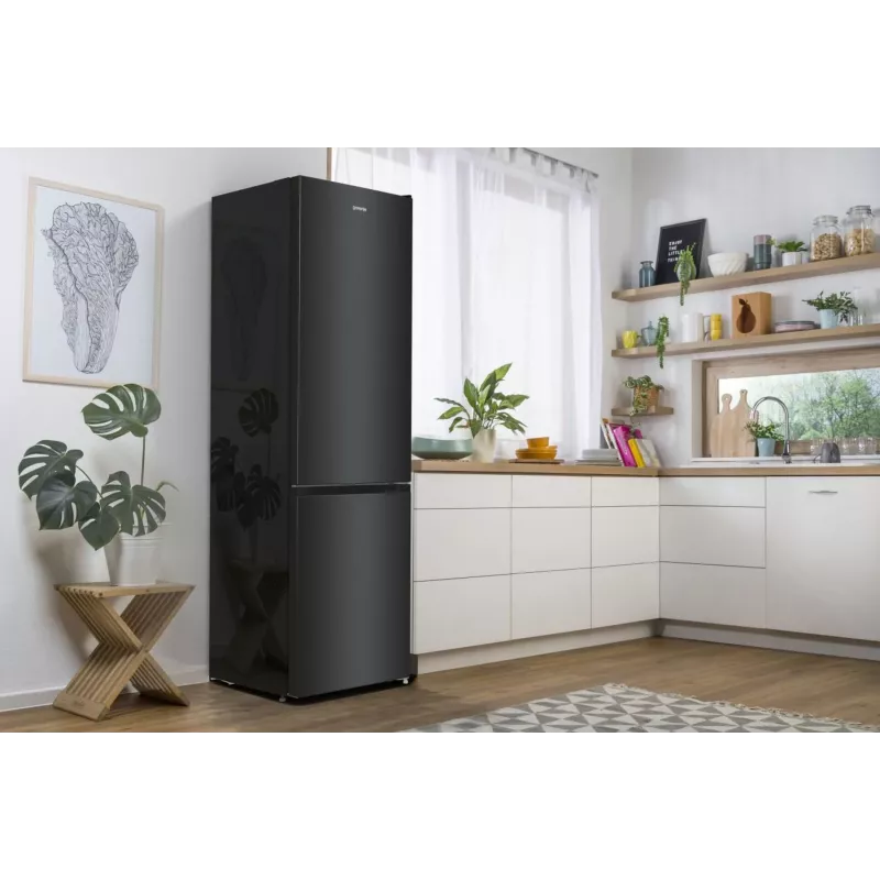 Gorenje NRK6202EBXL4 Koel-vriescombinatie Vrijstaand 331 L Zwart