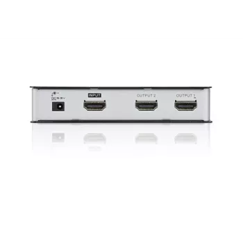 ATEN 2-poorts HDMI audio/video-splitter 4Kx2K, HDMI, 2x HDMI, 4096 x 2160 pixel, Zwart, Metaal, 4K Ultra HD