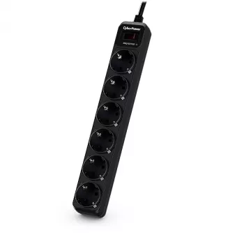 CyberPower B0620SC0-DE Overspanningsbeveiliging zwart 6 AC-uitgangen 200 – 250 V 1,8 m
