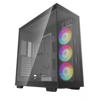 PC-behuizing DeepCool CH780 Tower — Full tower, E-ATX-ondersteuning, gehard glas, aRGB, USB-C, max. GPU 480 mm