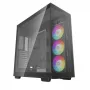 DeepCool CH780 Full Tower gamingbehuizing, E-ATX, zijpaneel met venster van gehard glas, zonder voeding, zwart