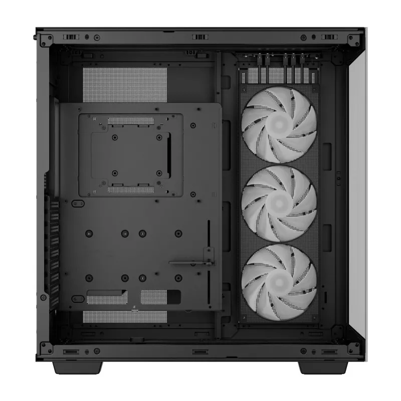 DeepCool CH780 Full Tower gamingbehuizing, E-ATX, zijpaneel met venster van gehard glas, zonder voeding, zwart