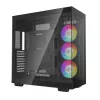 DeepCool CH780 Full Tower gamingbehuizing, E-ATX, zijpaneel met venster van gehard glas, zonder voeding, zwart