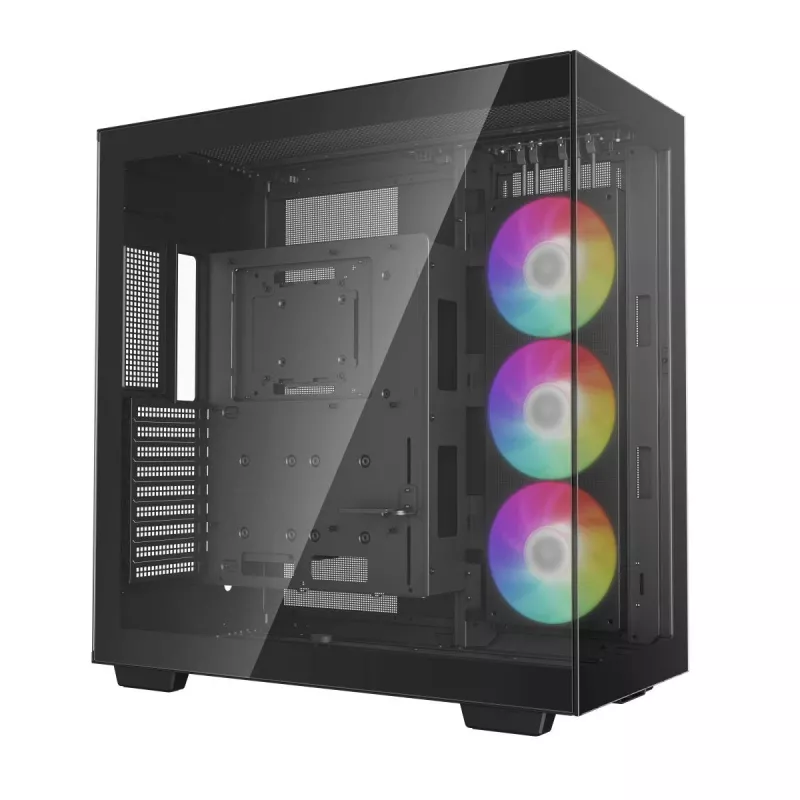 DeepCool CH780 Full Tower gamingbehuizing, E-ATX, zijpaneel met venster van gehard glas, zonder voeding, zwart