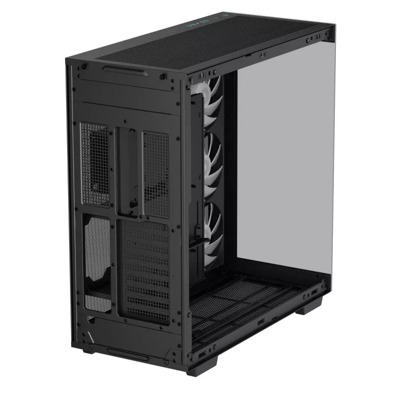DeepCool CH780 Full Tower gamingbehuizing, E-ATX, zijpaneel met venster van gehard glas, zonder voeding, zwart