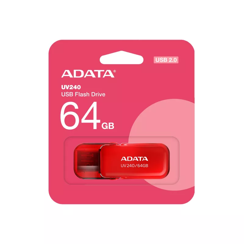 ADATA UV240 USB-stick 64 GB USB Type-A 2.0 rood