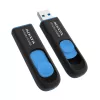 ADATA UV128 AUV128-512G-RBE USB-stick 512 GB, USB-A 3.2 Gen 1, schuifmechanisme, zwart/blauw