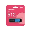 ADATA UV128 AUV128-512G-RBE USB-stick 512 GB, USB-A 3.2 Gen 1, schuifmechanisme, zwart/blauw
