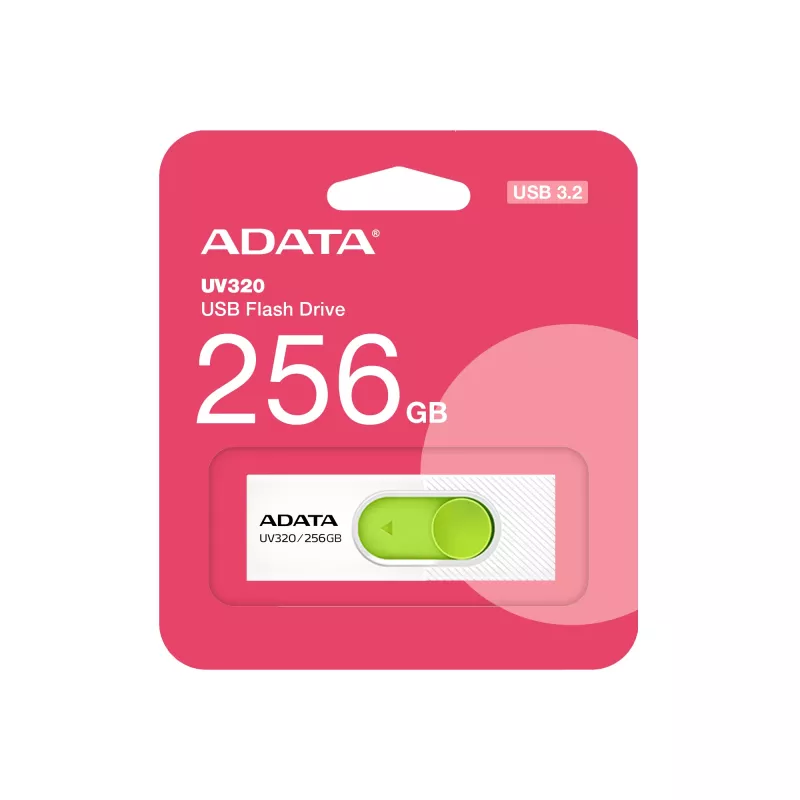 ADATA UV320 USB-stick 256 GB USB Type-A 3.2 Gen 1 (3.1 Gen 1) groen, wit