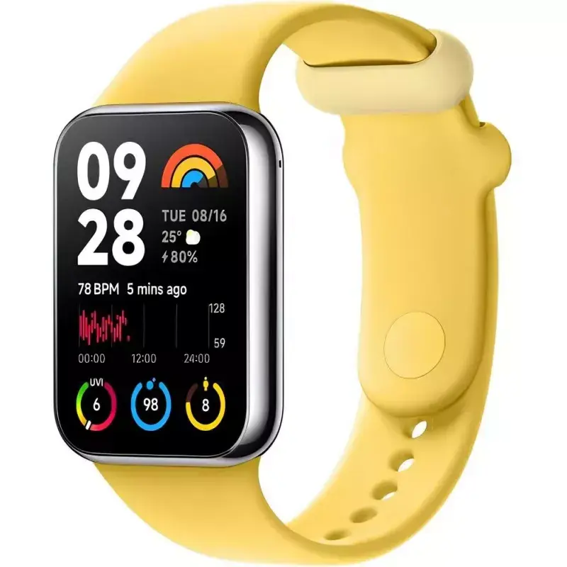TPU-vervangingsarmband voor Xiaomi Smart Band 8 Pro – citroengeel