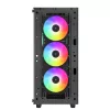 PC-behuizing DeepCool CC560 ARGB V2 midi-tower zwart — ATX/Micro-ATX/Mini-ITX, gehard glas, aRGB, ondersteunt tot 370 mm GPU