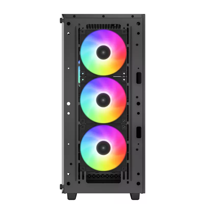 PC-behuizing DeepCool CC560 ARGB V2 midi-tower zwart — ATX/Micro-ATX/Mini-ITX, gehard glas, aRGB, ondersteunt tot 370 mm GPU